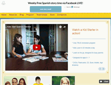 Tablet Screenshot of kidstartspanish.com